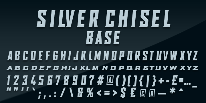 Example font SILVER CHISEL #14